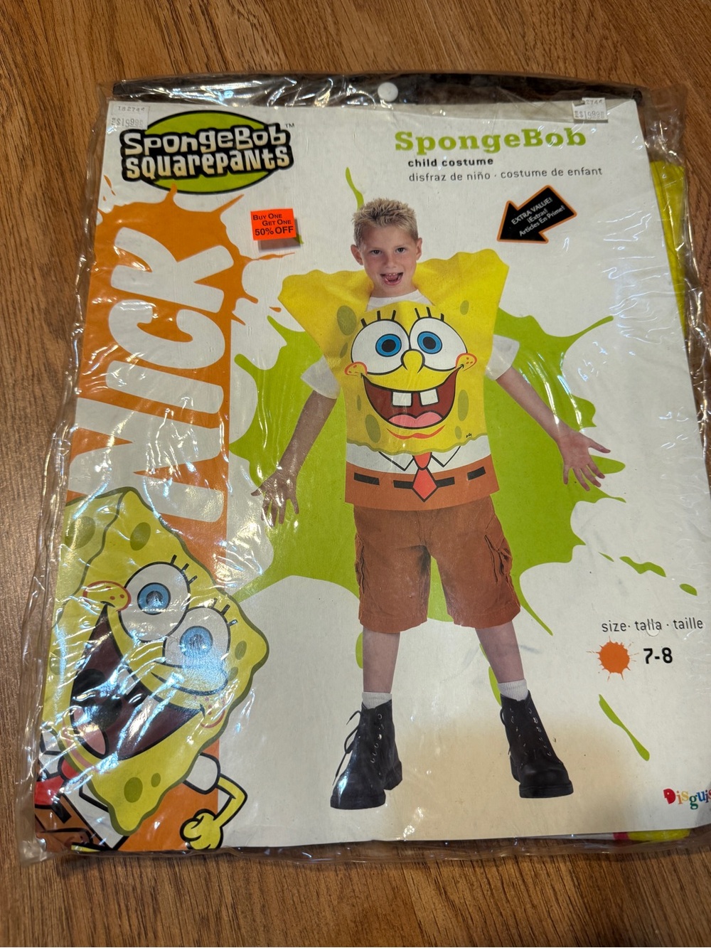 SpongeBob SquarePants kids costume 7-8